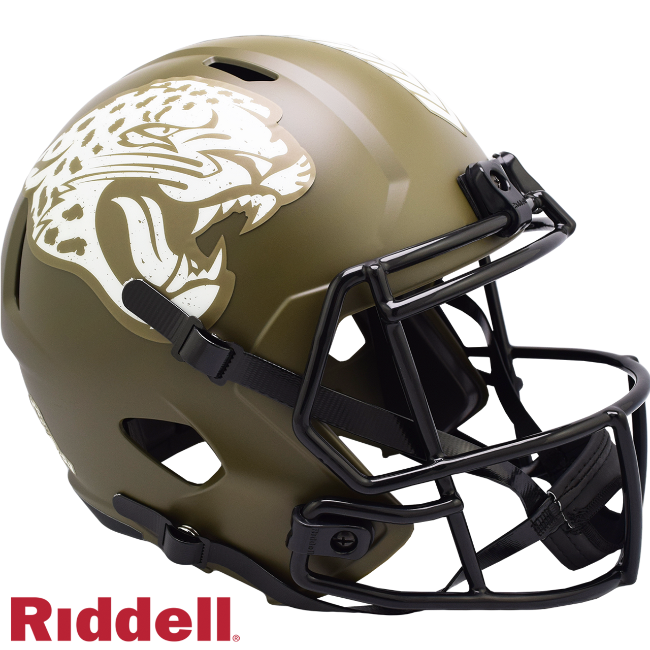 Jacksonville Jaguars Helmet Riddell Replica Full Size Speed Style Salute To Service