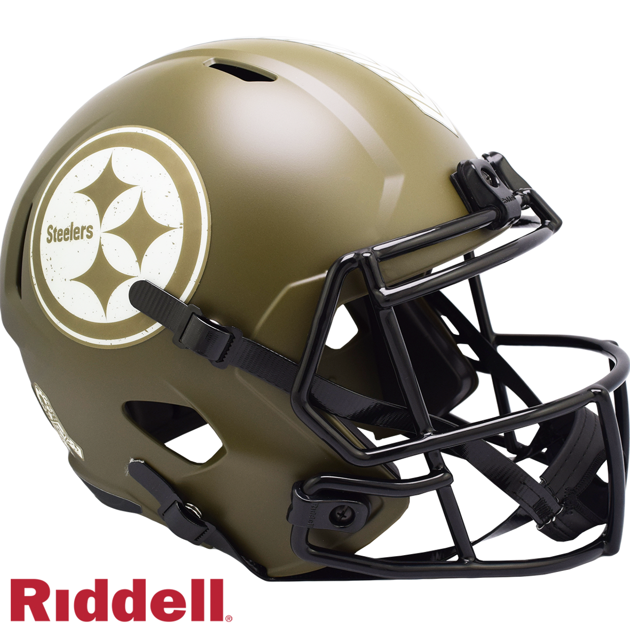 Pittsburgh Steelers Helmet Riddell Replica Full Size Speed Style Salute To Service