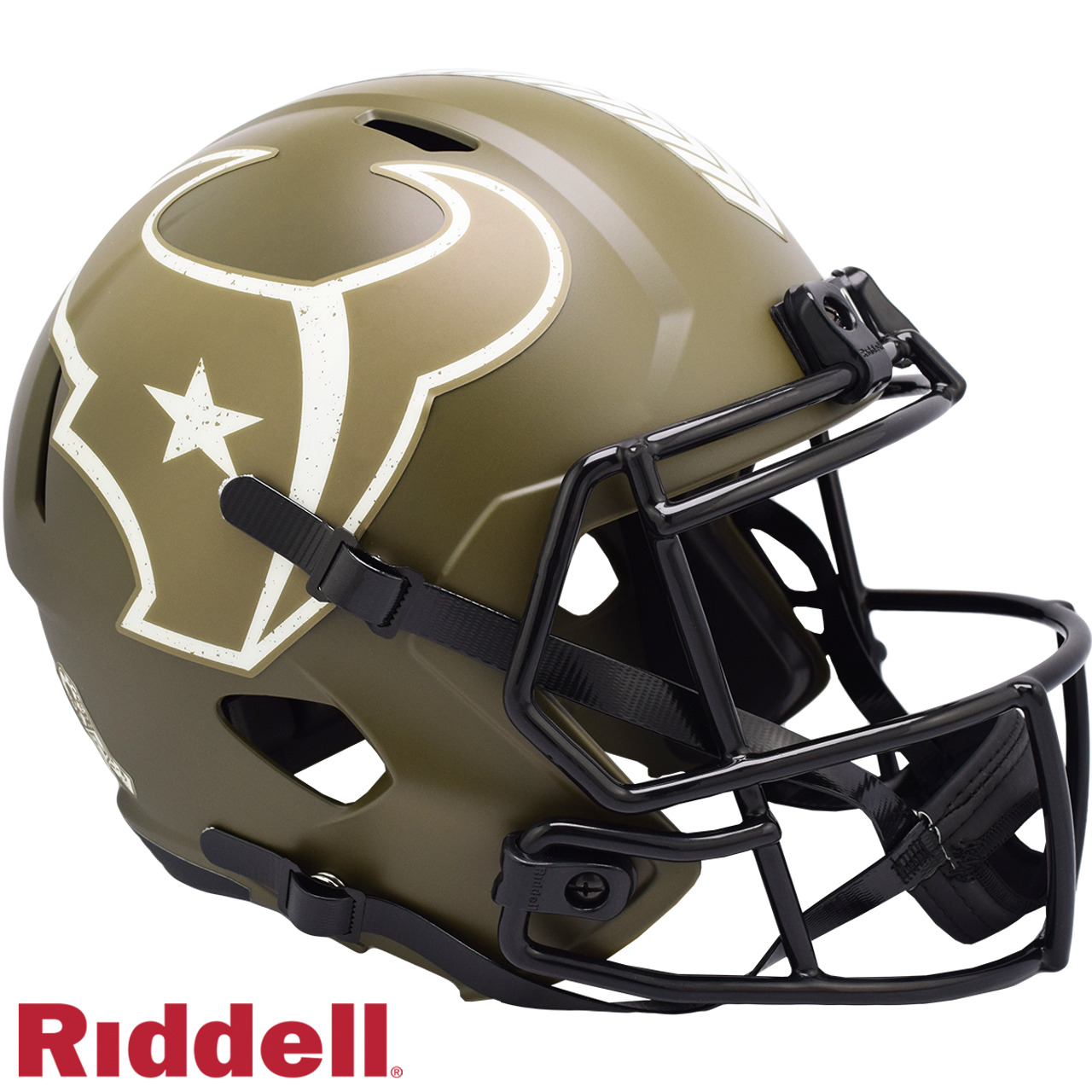 Houston Texans Helmet Riddell Replica Full Size Speed Style Salute To Service