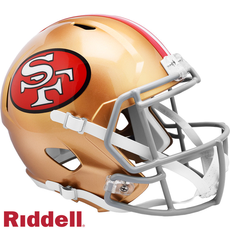 San Francisco 49ers Helmet Riddell Replica Full Size Speed Style 1964-1995 T/B