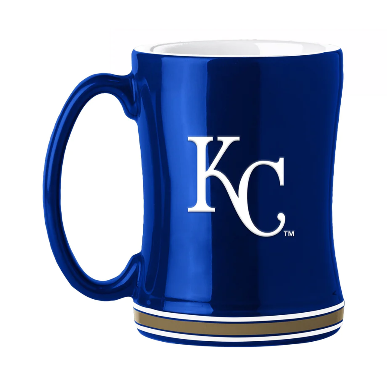 Kansas City Royals Coffee Mug 14oz Sculpted Relief Team Color