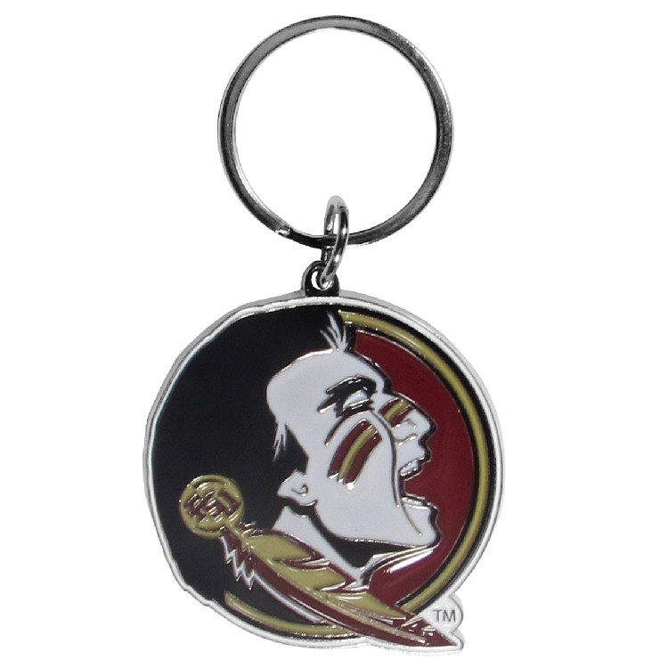 Florida State Seminoles Chrome Logo Cut Keychain