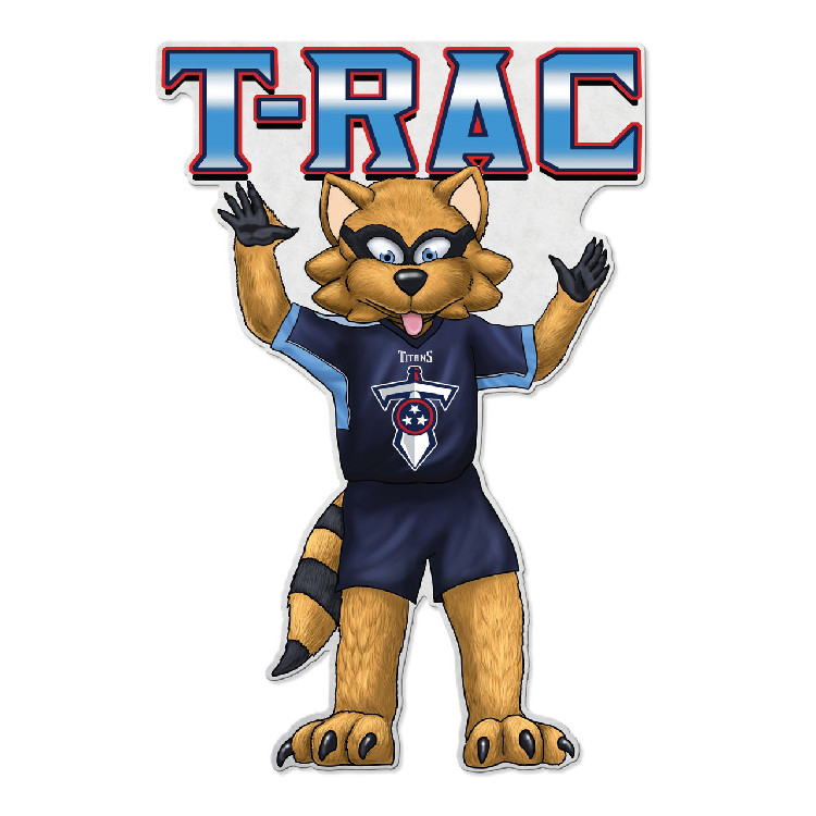 Tennessee Titans Pennant Shape Cut Mascot Design