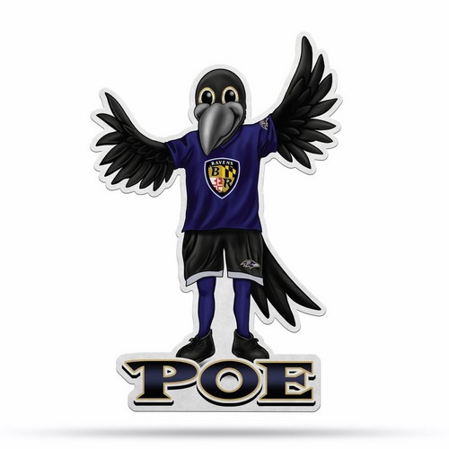 Rico Industries Baltimore Ravens Pennant Shape Cut Mascot Design