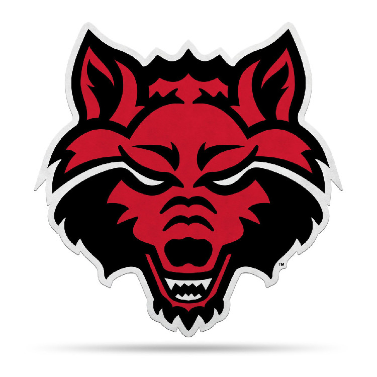 Arkansas State Red Wolves Pennant Shape Cut Mascot Design