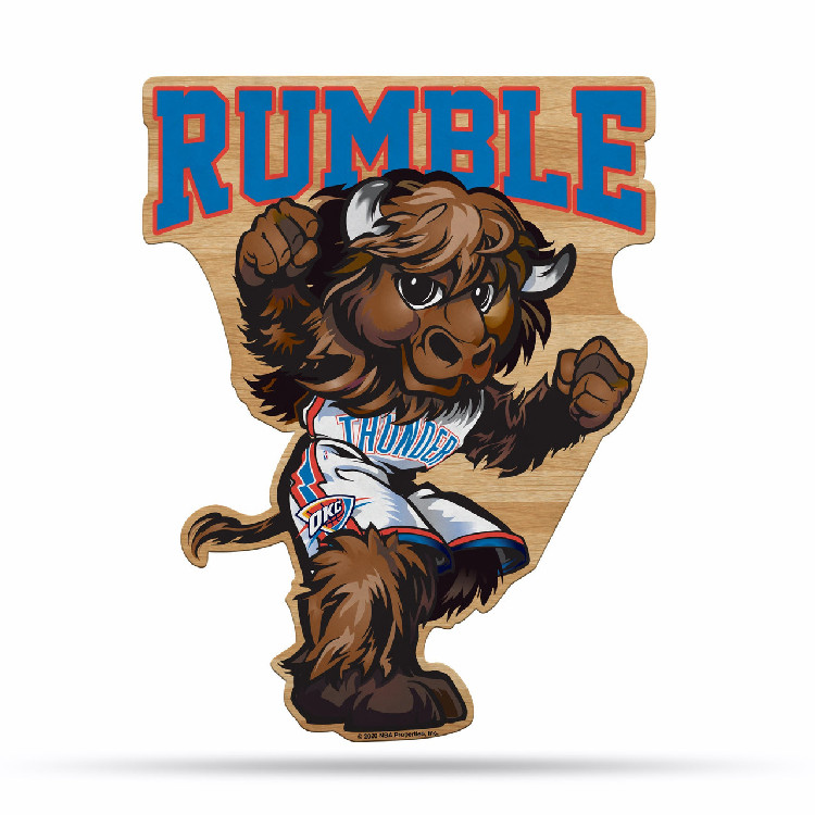 Oklahoma City Thunder Pennant Shape Cut Mascot Design