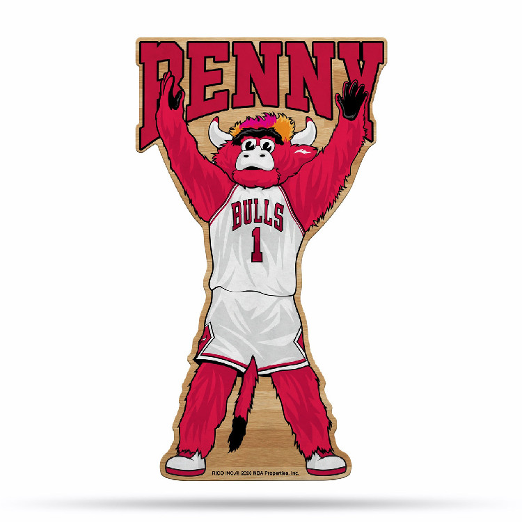 Chicago Bulls Pennant Shape Cut Mascot Design