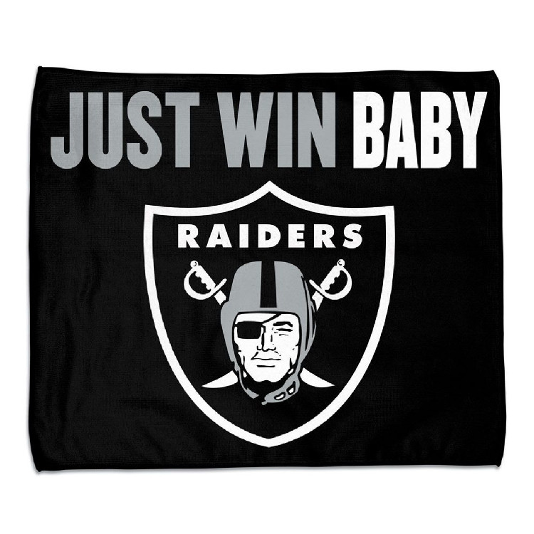 Las Vegas Raiders Towel 15x18 Rally Style Full Color