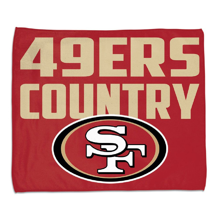 San Francisco 49ers Towel 15x18 Rally Style Full Color Style