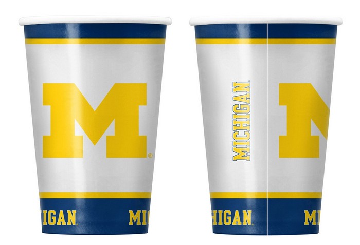 Michigan Wolverines Paper Cups Disposable