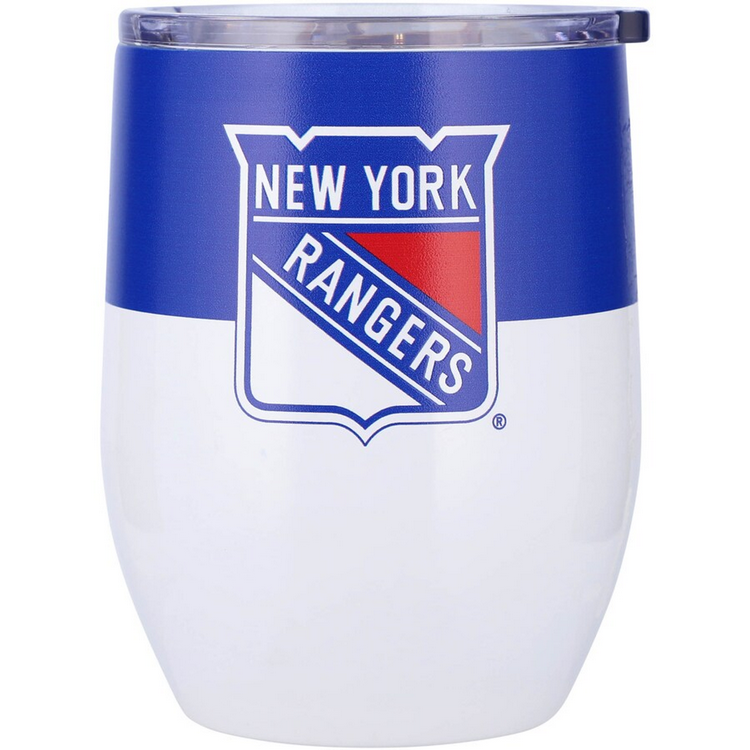 New York Rangers Travel Tumbler 16oz Stainless Steel Curved