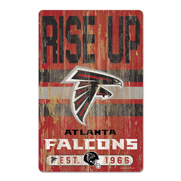 Atlanta Falcons Sign 11x17 Wood Slogan Design