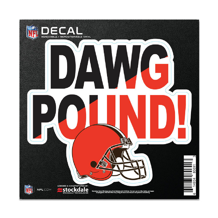 Cleveland Browns Decal 6x6 All Surface Slogan