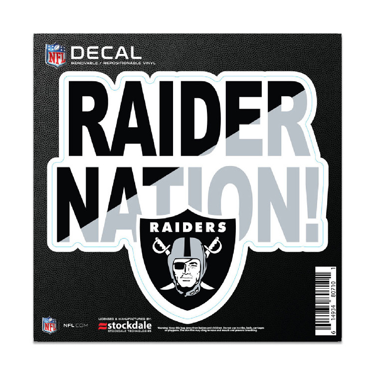 Las Vegas Raiders Decal 6x6 All Surface Slogan