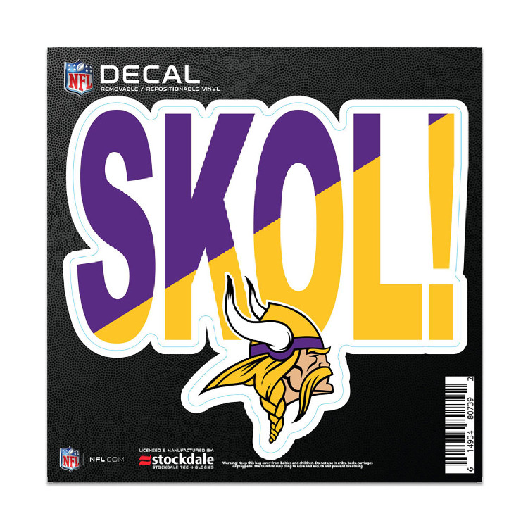 Minnesota Vikings Decal 6x6 All Surface Slogan