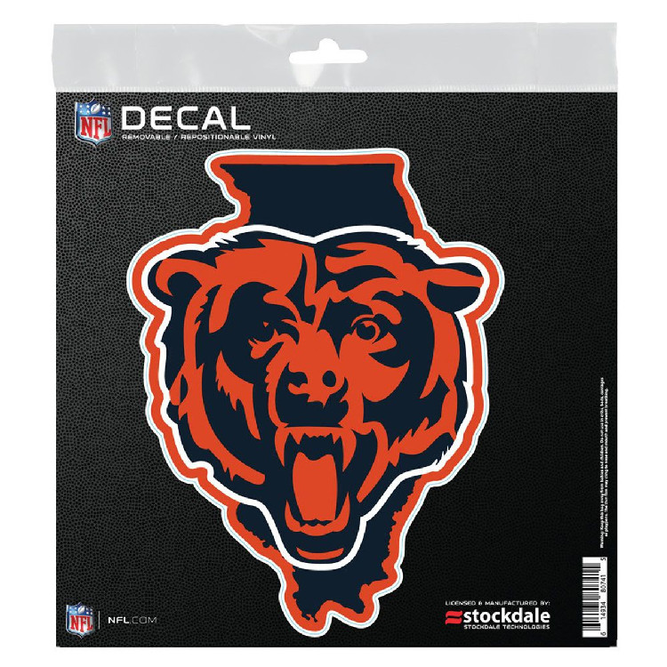 Chicago Bears Decal 6x6 All Surface State Shape