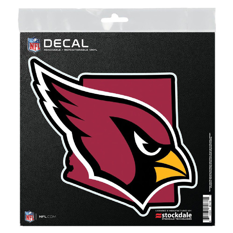 Arizona Cardinals Decal 6x6 All Surface State Shape