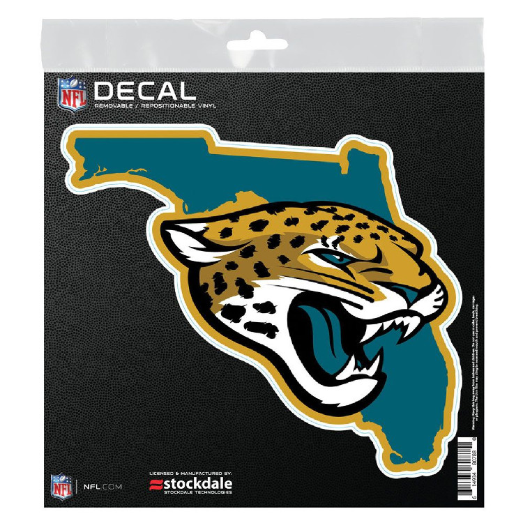 Jacksonville Jaguars Decal 6x6 All Surface State Shape