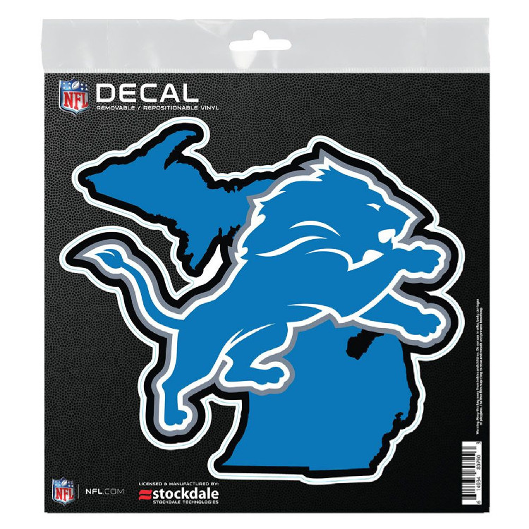 Detroit Lions Decal 6x6 All Surface State Shape