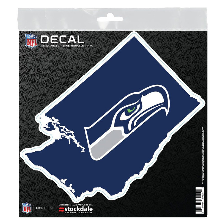 Seattle Seahawks Decal 6x6 All Surface State Shape