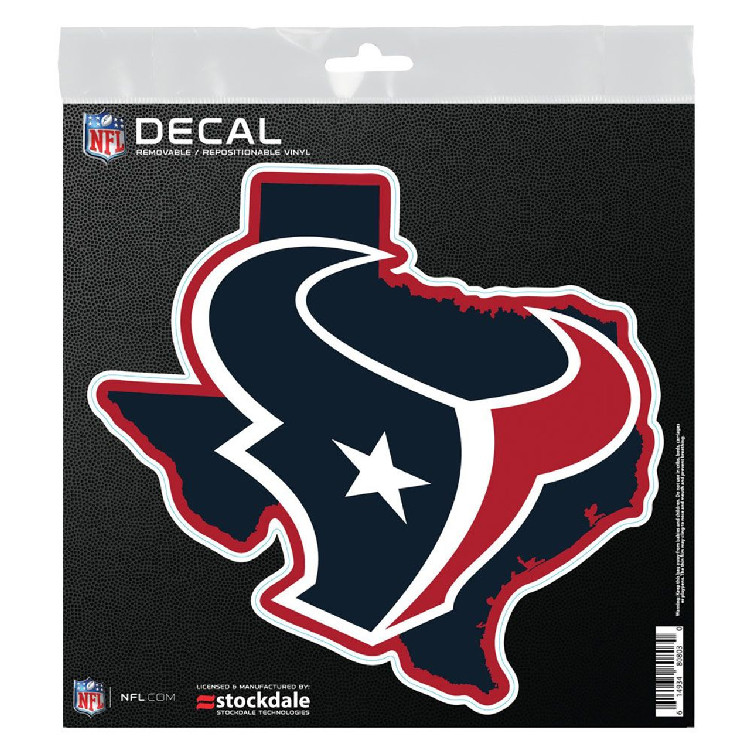 Houston Texans Decal 6x6 All Surface State Shape