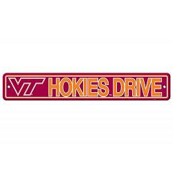 Virginia Tech Hokies Sign 4x24 Plastic Street Style