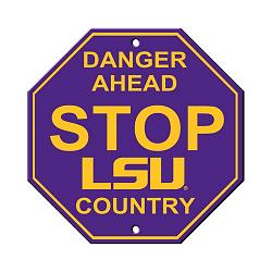 LSU Tigers Sign 12x12 Plastic Stop Style