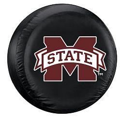 Mississippi State Bulldogs Tire Cover Large Size Black