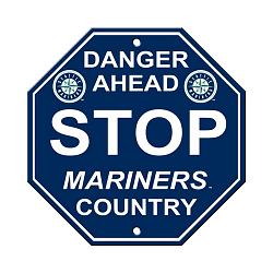 Seattle Mariners Sign 12x12 Plastic Stop Style