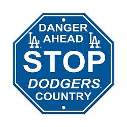 Los Angeles Dodgers Sign 12x12 Plastic Stop Style