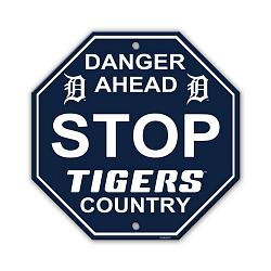 Detroit Tigers Sign 12x12 Plastic Stop Style