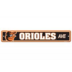Baltimore Orioles Sign 4x24 Plastic Street Style