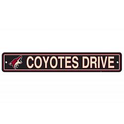 Arizona Coyotes Sign 4x24 Plastic Street Style