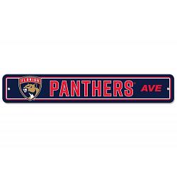 Florida Panthers Sign 4x24 Plastic Street Style