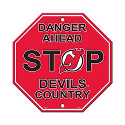 New Jersey Devils Sign 12x12 Plastic Stop Style