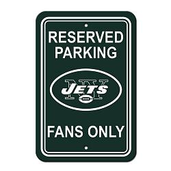 New York Jets Sign - Plastic - Reserved Parking - 12 in x 18 in