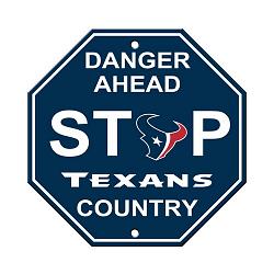 Houston Texans Sign 12x12 Plastic Stop Style