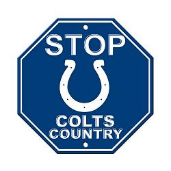 Indianapolis Colts Sign 12x12 Plastic Stop Style