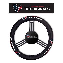 Houston Texans Steering Wheel Cover Leather