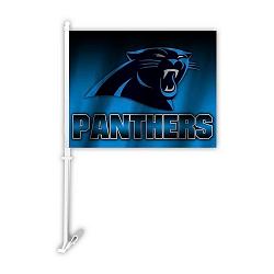 Carolina Panthers Car Flag Ombre