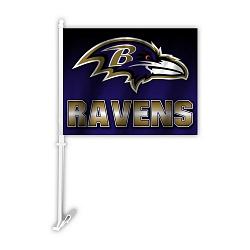 Baltimore Ravens Car Flag Ombre
