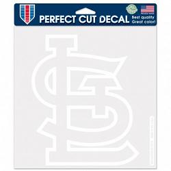 St. Louis Cardinals Decal 8x8 Die Cut White