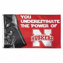 Nebraska Cornhuskers Star Wars Flag 3x5 You Underestimate the Power