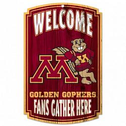 Minnesota Golden Gophers Wood Sign