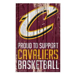 Cleveland Cavaliers Sign 11x17 Wood Proud to Support Design