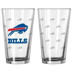 Buffalo Bills Satin Etch Pint Glass Set