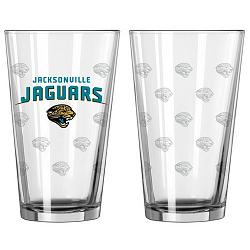 Jacksonville Jaguars Glass Pint Satin Etch 2 Piece Set