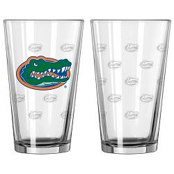 Florida Gators Glass Pint Satin Etch 2 Piece Set