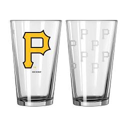 Pittsburgh Pirates Glass Pint Satin Etch 2 Piece Set