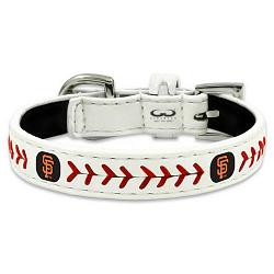 San Francisco Giants Pet Collar Leather Classic Baseball Size Toy